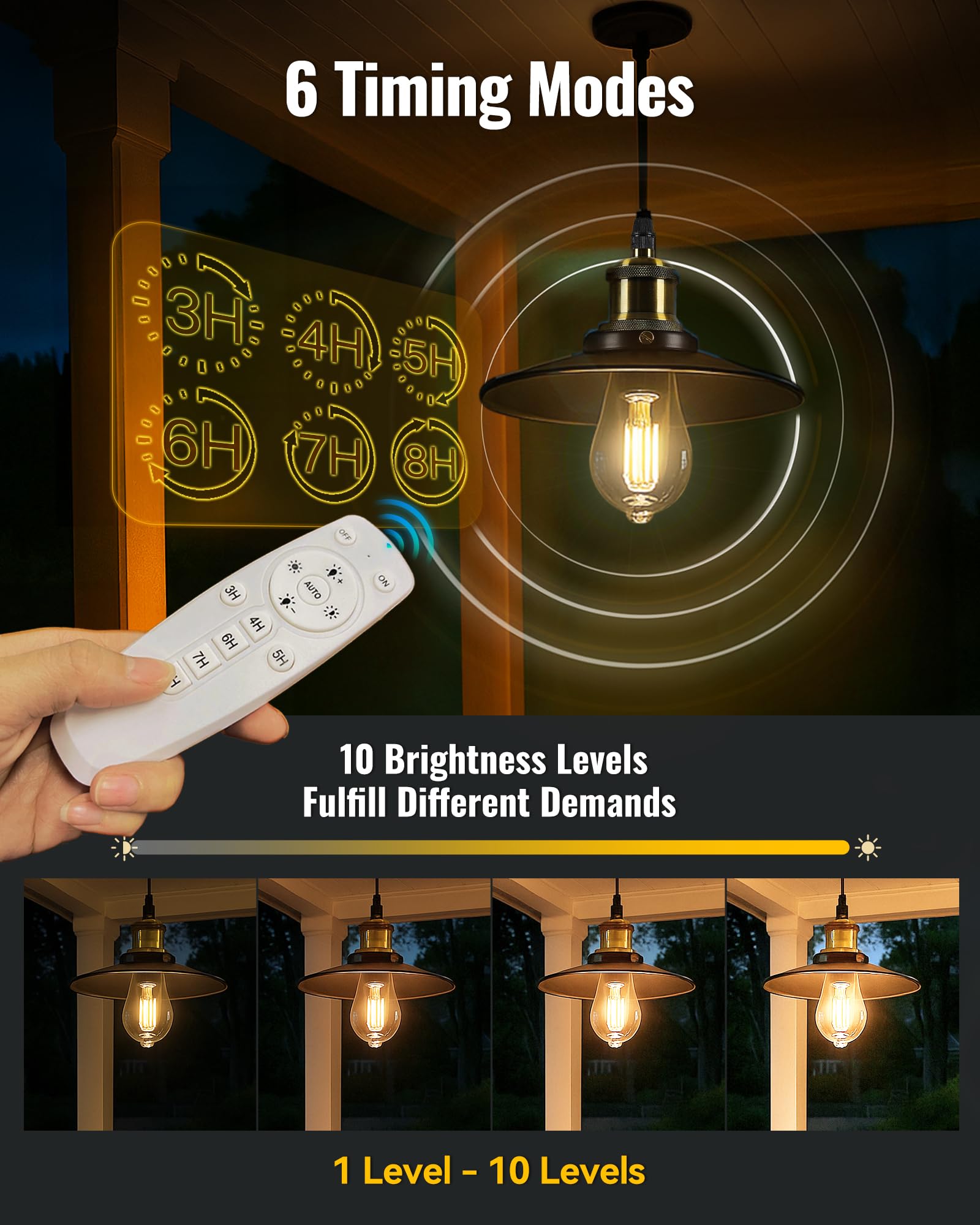 Hanglamp op zonne-energie, voor buiten, hanglamp op zonne-energie, met