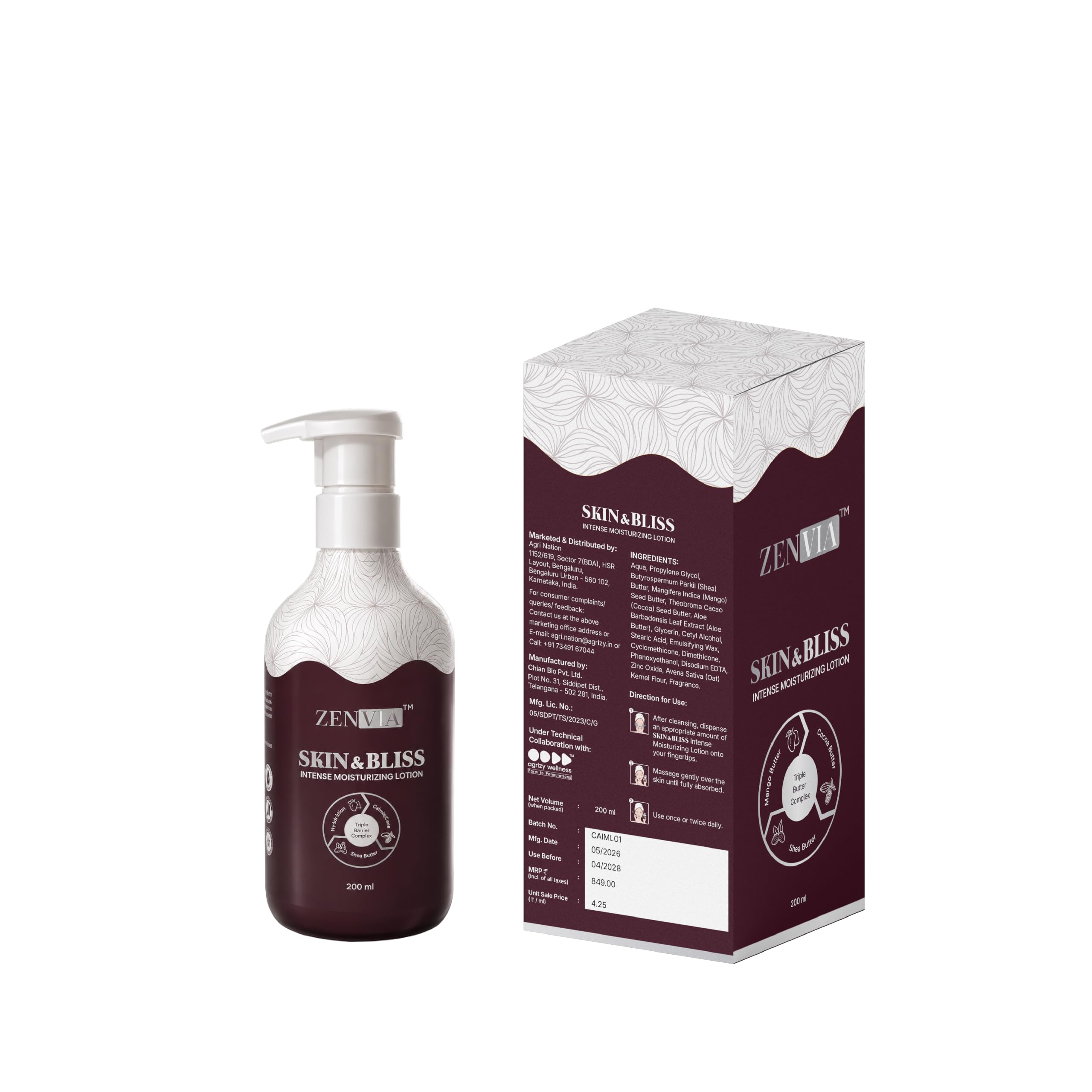 Buy ZENVIA SKIN&BLISS Intense Moisturiser, A luxurious, fast