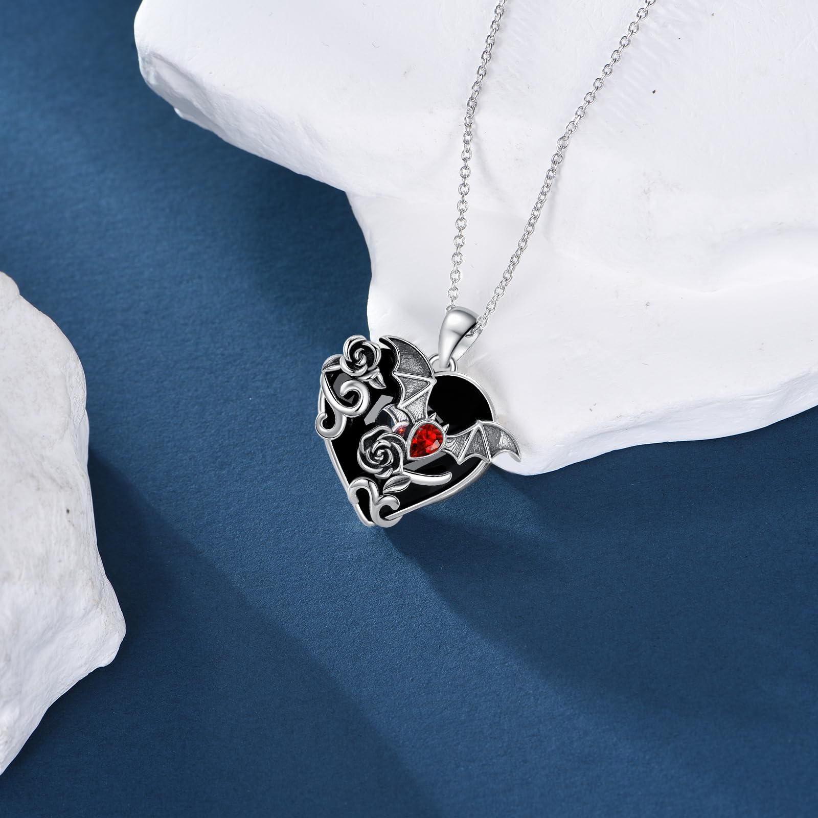YFN S925 Sterling Silber Chakra Lebensbaum Anhänger Halskette mit 7 Chakra Edelsteinen - Energie & Schutz
