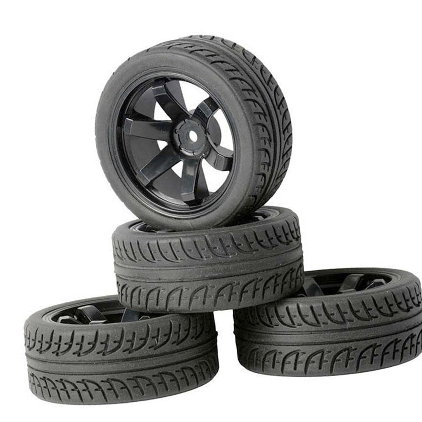 CHICIRIS Pneu RC Modèle, Accessoires de Mise à Niveau des Pneus du Modèle à Distance 1/12 1/14 1/16 1/18 Roues de Voiture à L'échelle pour 124008 144001