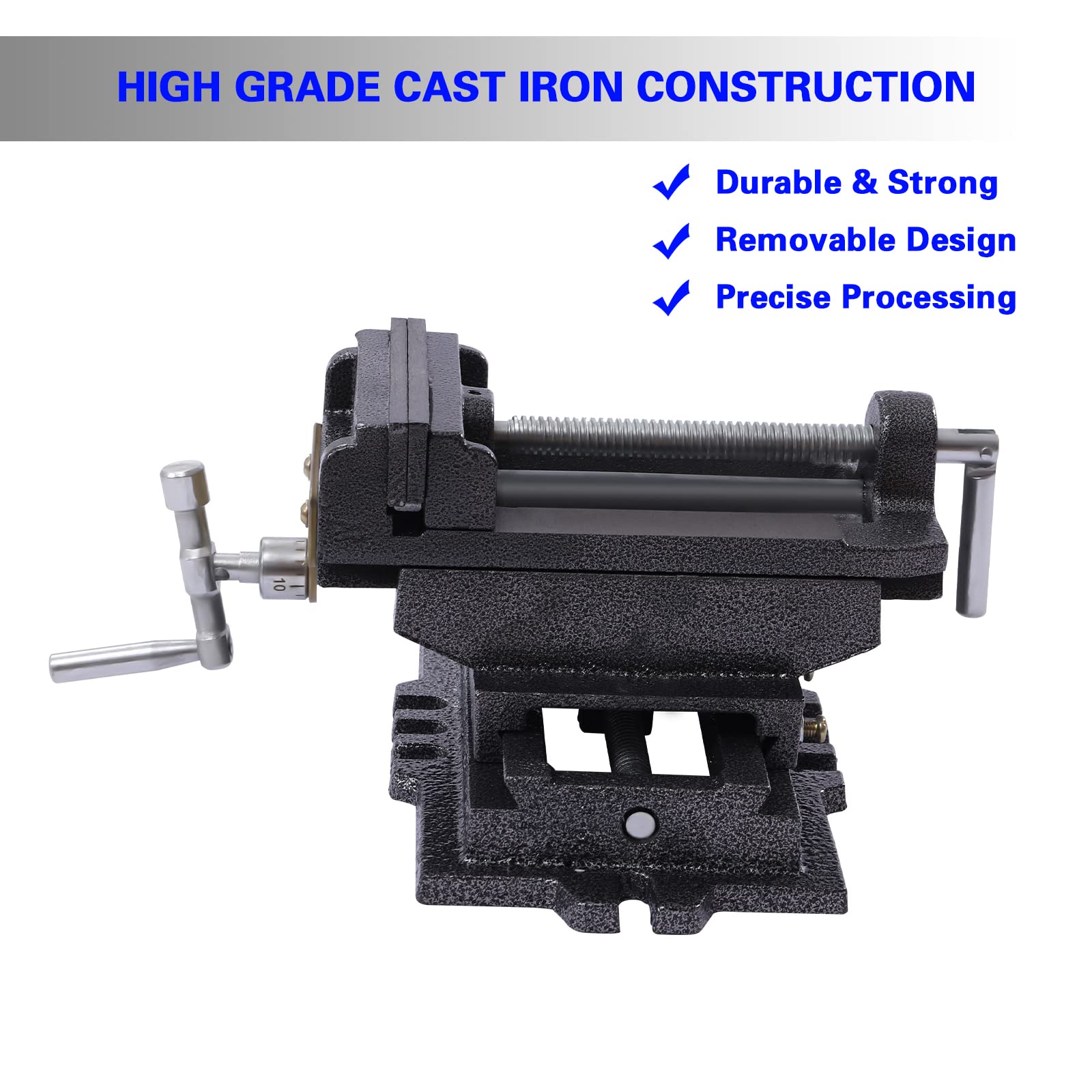 Snapklik.com : 5" Cross Slide Drill Press Vise, Compound Bench Table ...