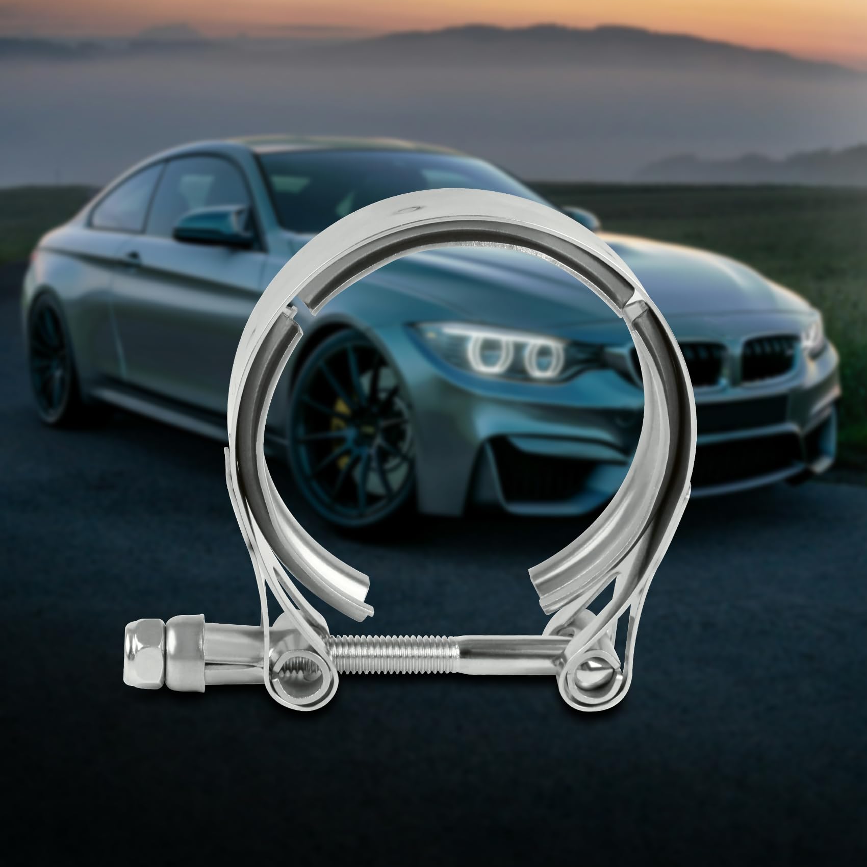 Collier D'échappement V-Band 2,5 Pouces - Pince Turbo Acier Inoxydable Pour Voiture Et Moto | Joint étanchéité échappement