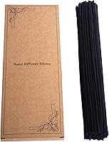 Vista 1 de LWH -US 100 varillas difusoras de junco, palos de madera de ratán natural de 10 pulgadas, varillas de repuesto para difusor de aroma de aceite Negro