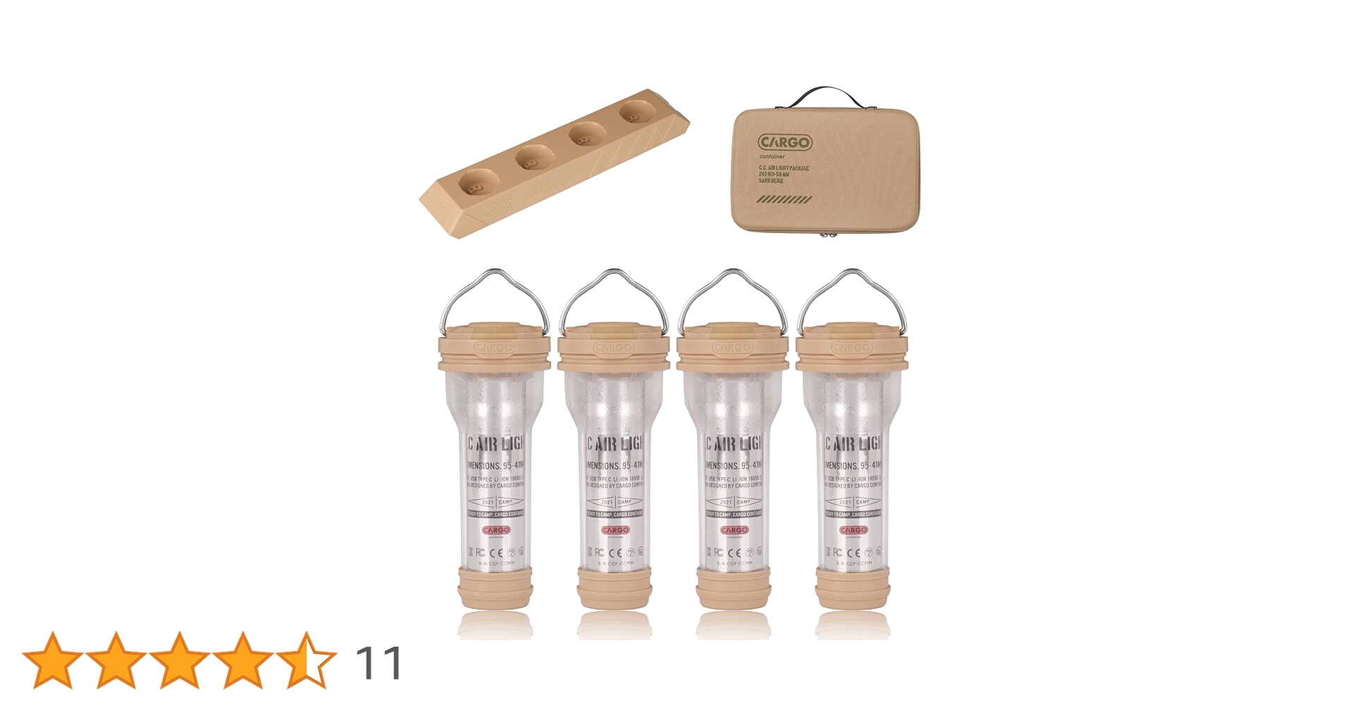 CARGO CONTAINER AIR LIGHT ベージュ4本 充電器ケース付 7187BSNJy6L.jpg_BO30,255,255,