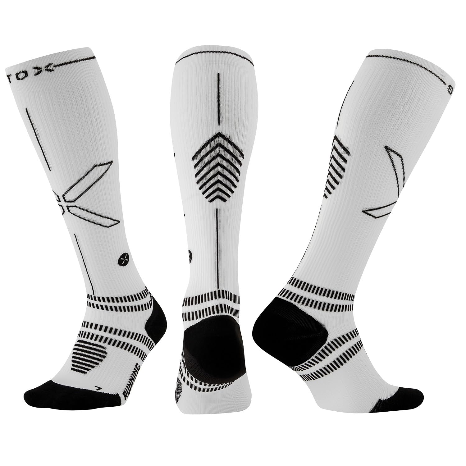STOX Energy Socks Chaussettes de Contention Running Homme | Chausette Hommes, Bas de Contention, Chaussettes Course a Pied et Trail, Compression Socks, Anti Ampoule, Sans Couture