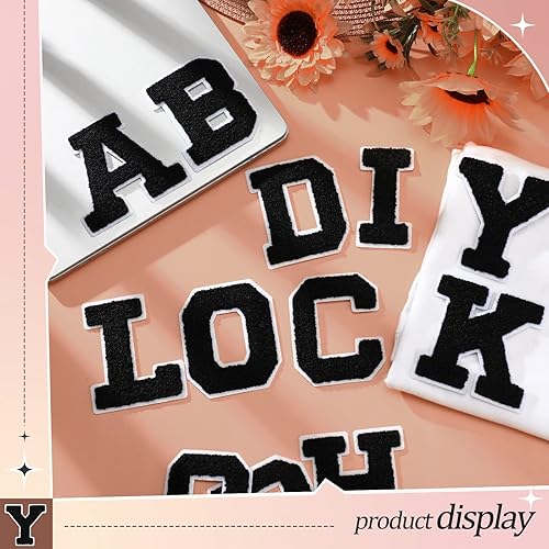 Miniatura 10 de 104 parches de letras de felpilla para planchar, grandes, de 3.2 pulgadas de alto x 2.4 pulgadas de ancho, parches para planchar en ropa, parches