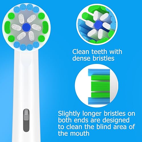 Miniatura 4 de Cabezales de repuesto para cepillos de dientes de precisión compatibles con Braun Oral b 7000Pro 10003000800096005000Genius y cepillo de dientes