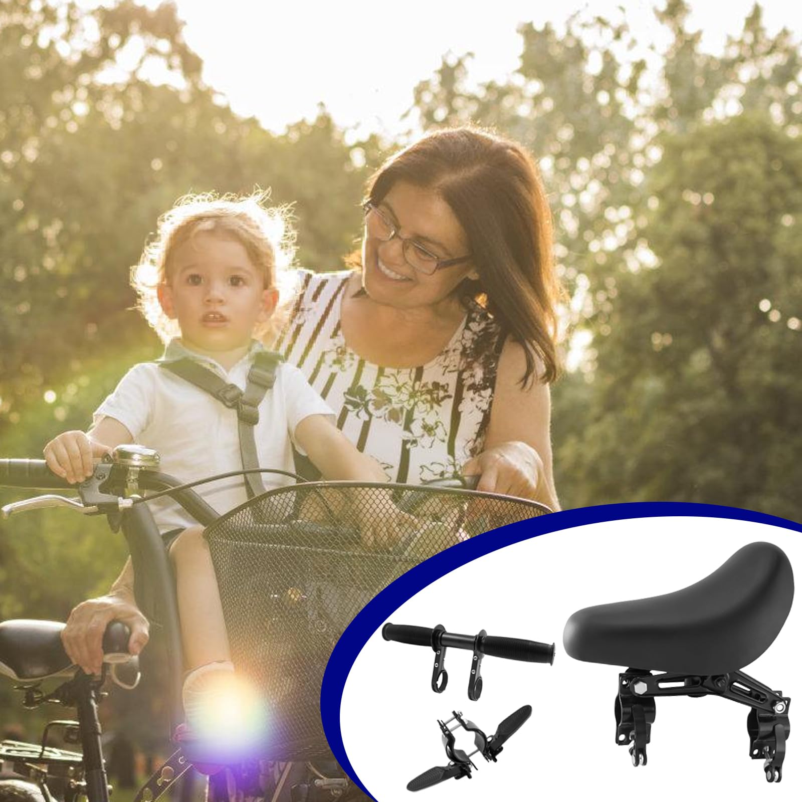 Siege Velo Enfant Avant, Siège De Vélo Pour Enfant, Siège De Vélo Monté À L'avant, Siège De Vélo Pour Enfants Avec Guidon Vtt Siège Enfant Avant Pour Enfants De 2 À 5 Ans Avec Cadre D'accoudoir