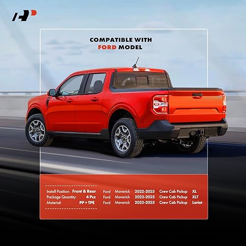 Miniatura 2 de A-Premium Juego de 4 solapas para barro protectores contra salpicaduras guardabarros con kits de herramientas accesorios compatibles con Ford