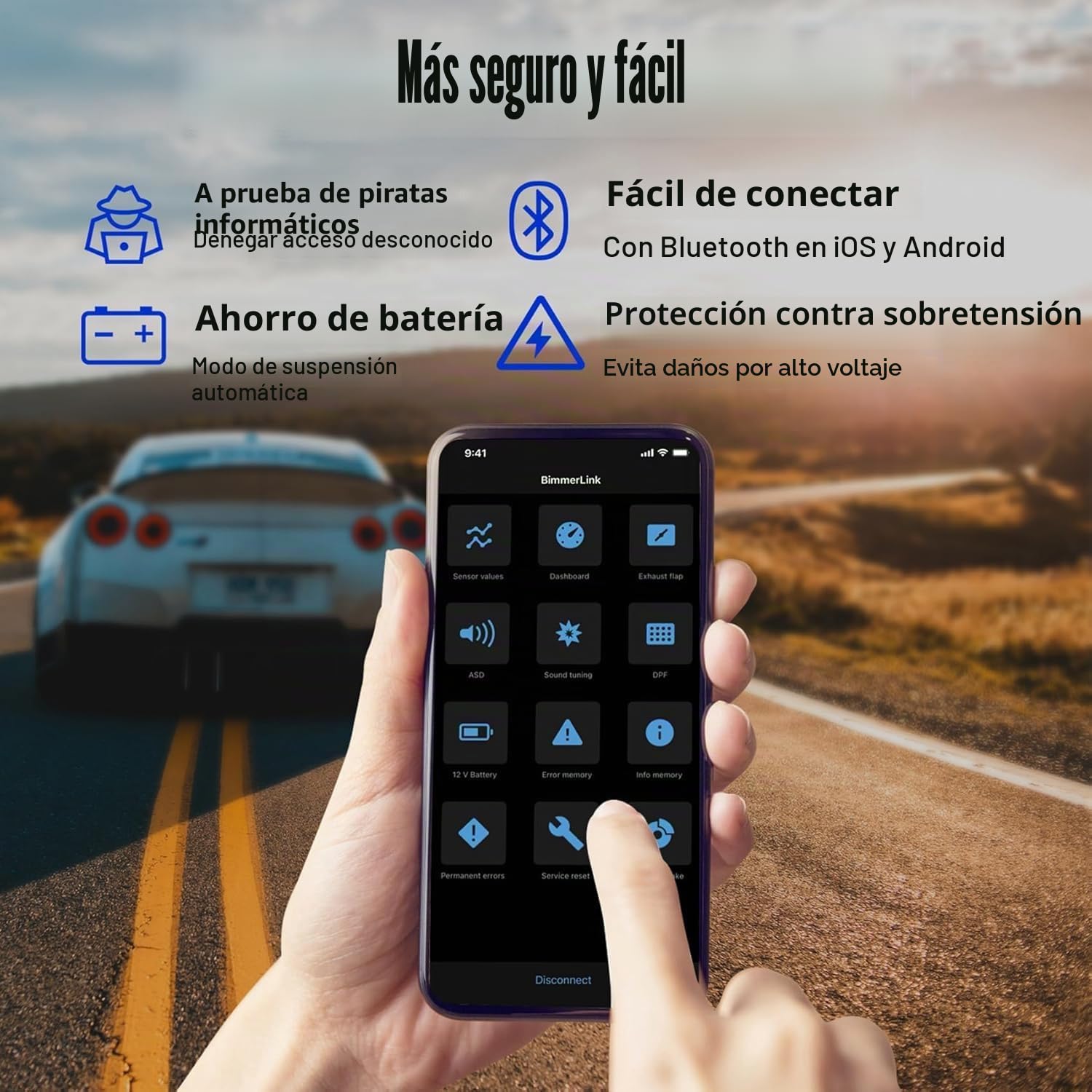 vLinker FS OBD2 Bluetooth Escáner Herramienta de diagnóstico para iPhone, Android, and Windows