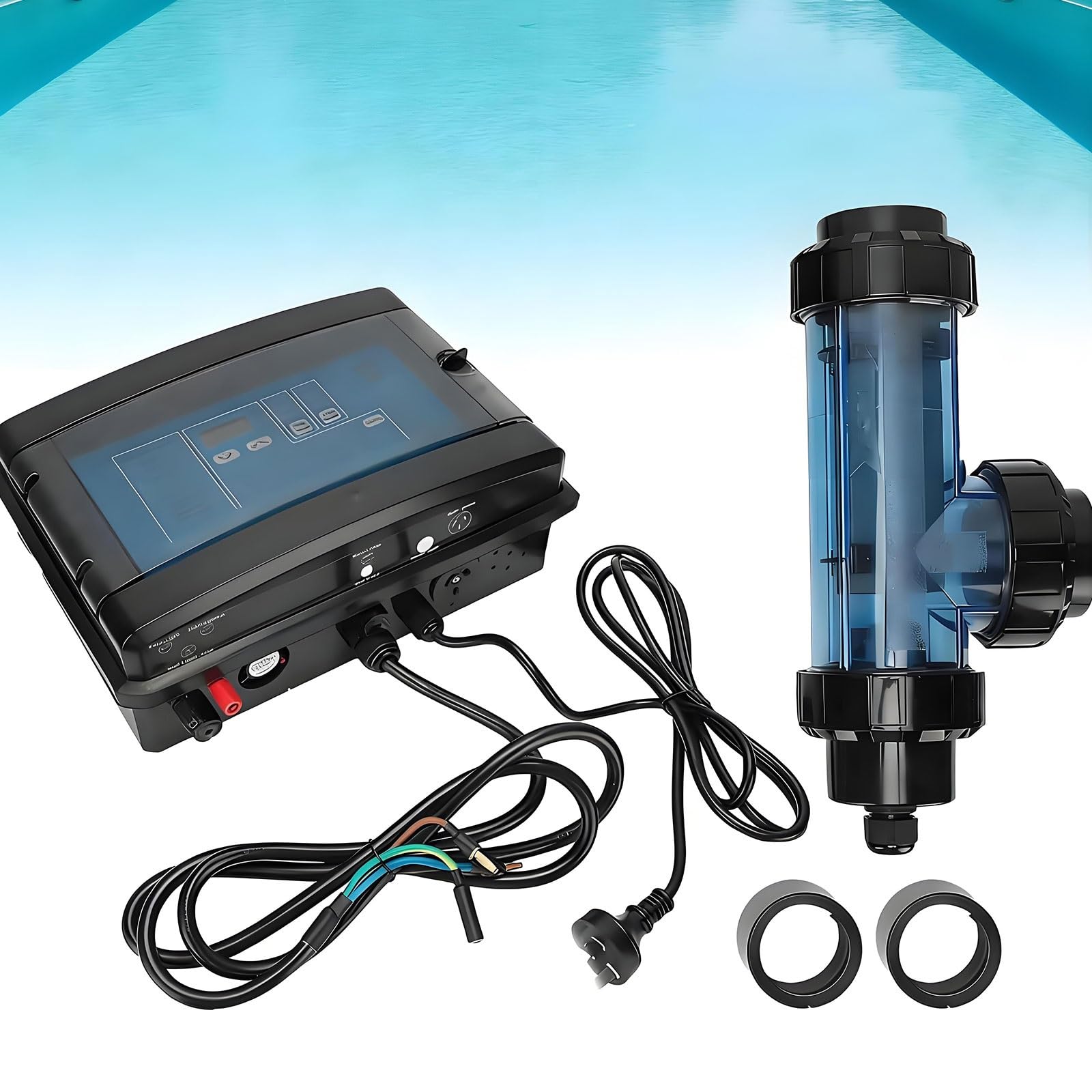 Generador De Cloro Salino De 5/10/15/20/30/50 G/H, Clorador para Piscinas, Siste-ma De Cloración De Agua Salada Piscina De Agua con Clorador De Sal De Limpieza Automática para Piscinas Y Spas(20g/H)