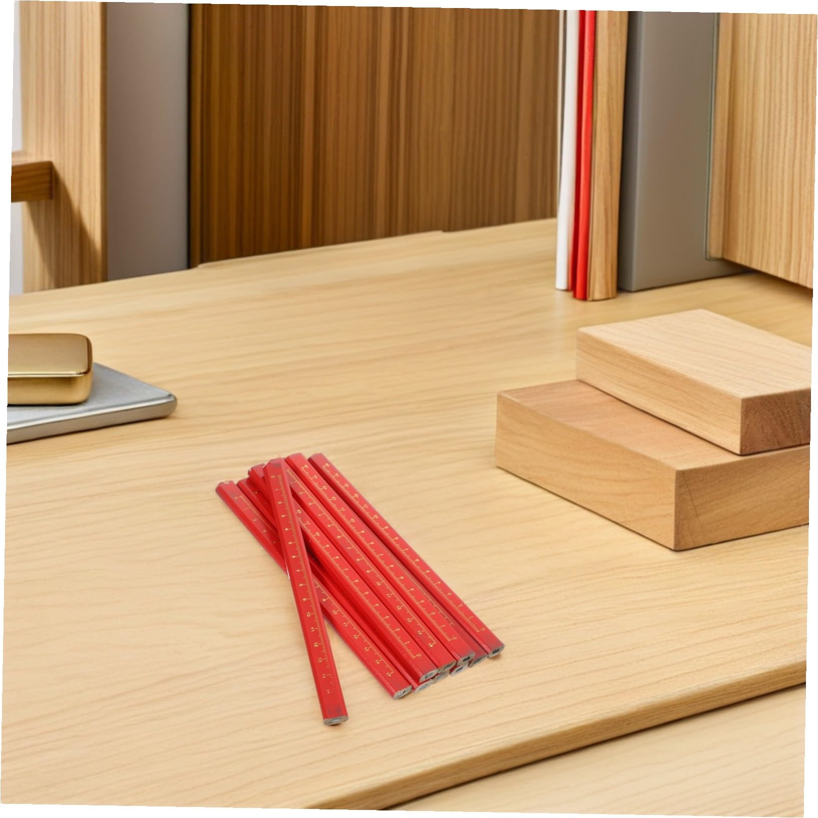 Cabilock 100 Piezas herramientas para trabajar la madera lapiz lápices para trabajar la madera Red