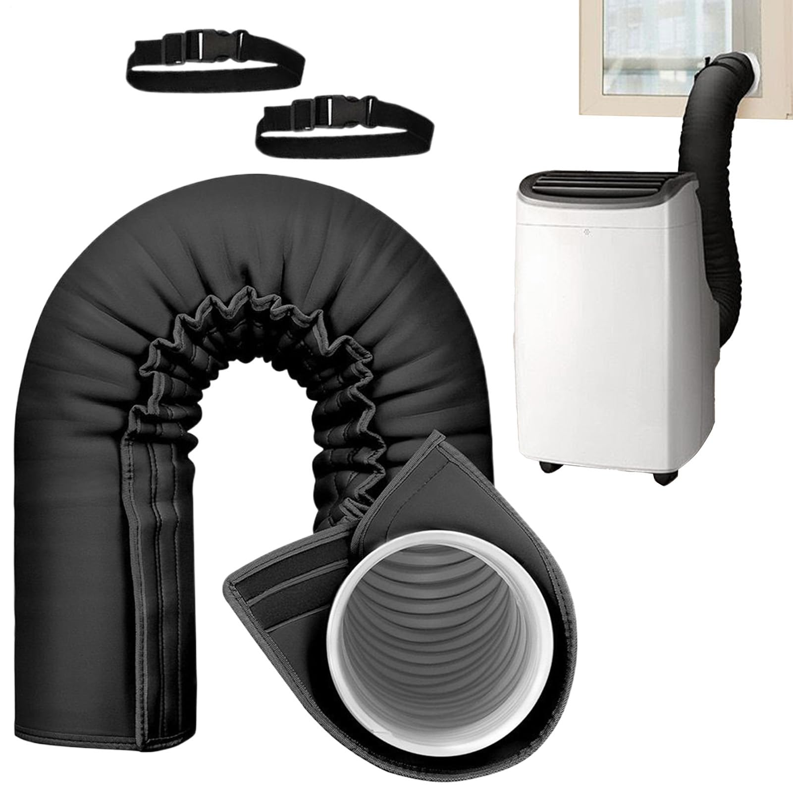 Housse d'isolation de tube d'échappement anti-poussière avec sangle réglable