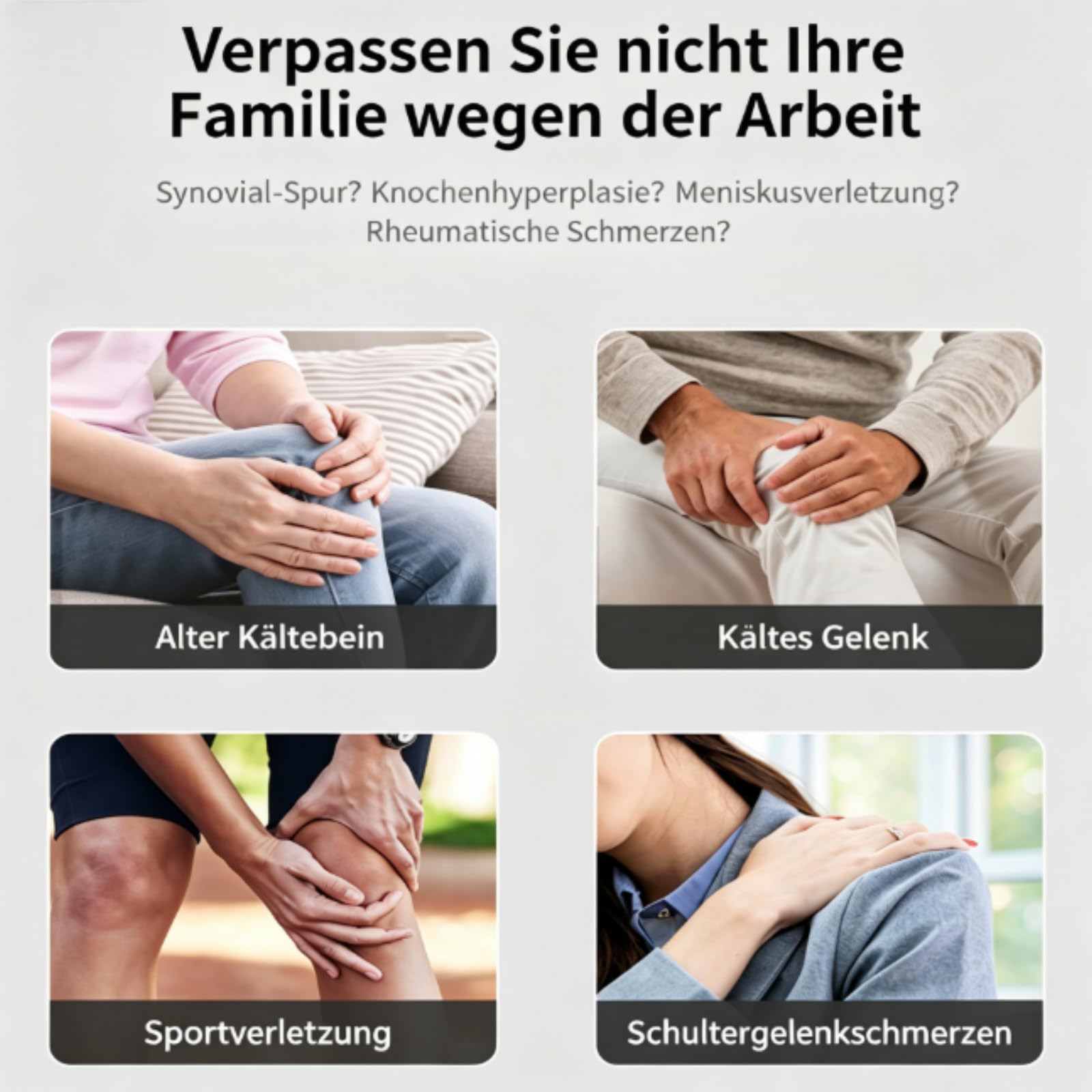 Nuviva Triple Method Knie-Massagegerät,Beheizter Kniemassager mit Vibration,verstellbare Gurte,für Knie,Schultern und Ellbogen,drahtlos,tragbar mit langer Akkuleistung