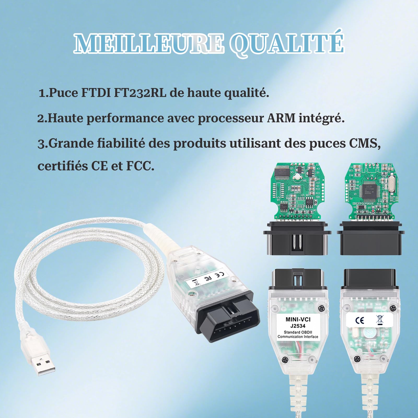 Câble Mini VCI J2534 pour Toyota Techstream-Dernière Version V18.00.008