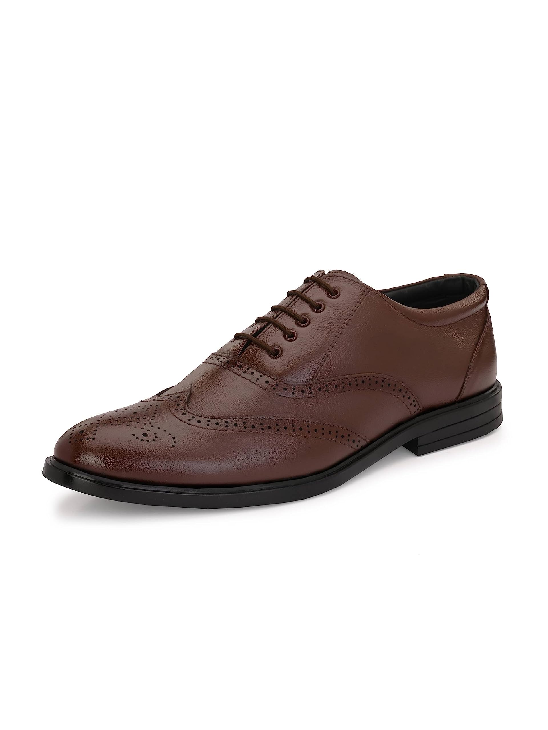 eego italy Plus Size Genuine Leather Brogue Lace Up Shoes-picture-49