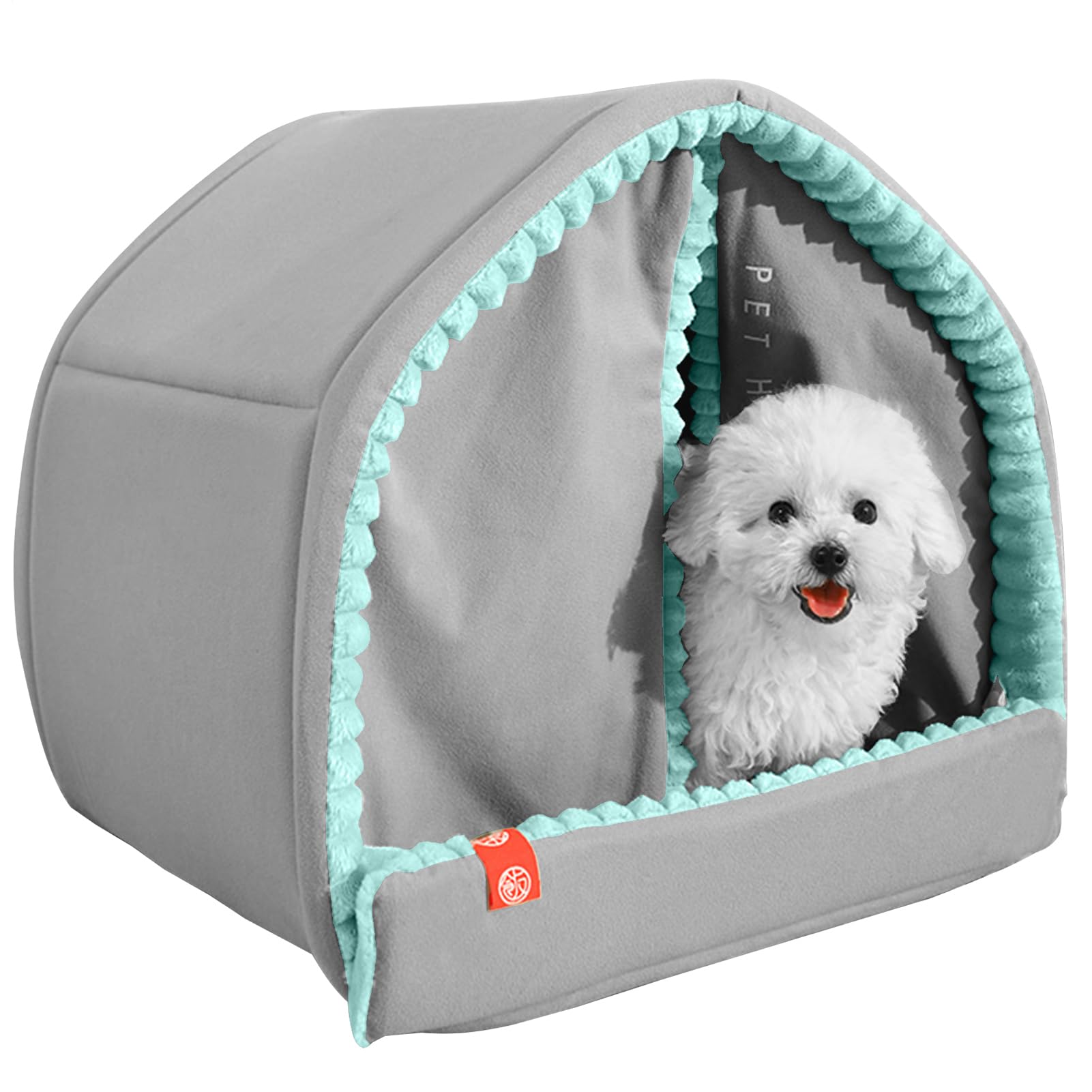 Tienda Interior para Perros - Casa de Cachorros de Invierno cálida | Cama Cerrada para Gatos, Perrera de Cuatro Estaciones VOR Mascotas con Materiales hipoalergénicos | de Descanso con Puerta pa