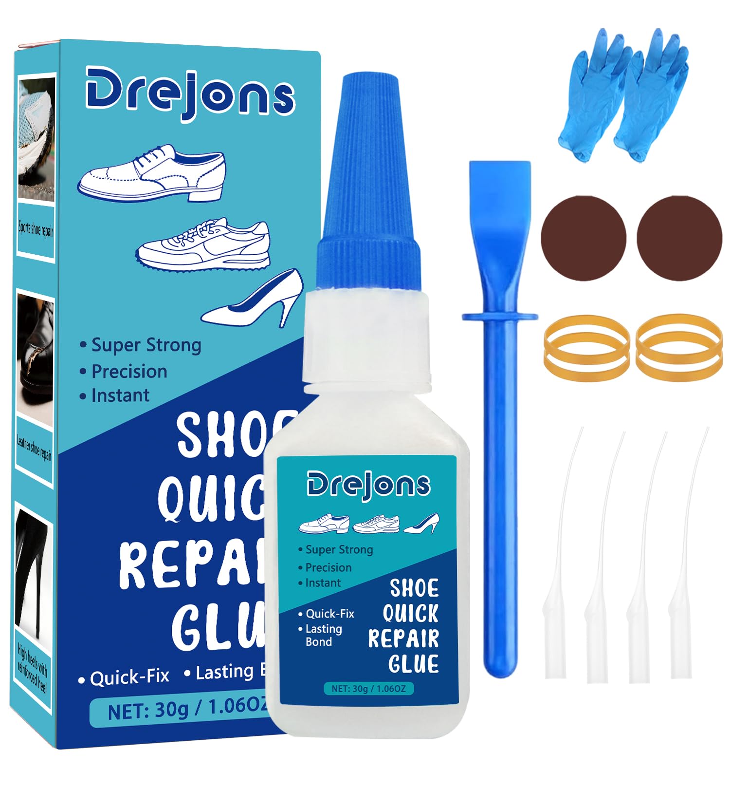 Shoe Glue Sole Repair Shoe Glue Heavy Duty Strength Adhesive Clear Waterproof for Sneakers, Boots, Heels, Sandals, Leather, Rubber, Canvas and More 30g