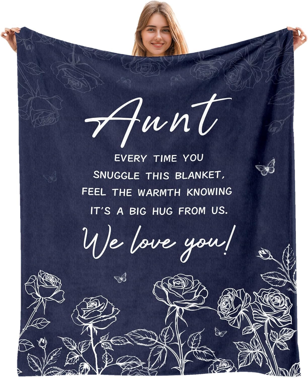 Aunt Gifts, Gifts for Aunts from Niece Nephew for Mothers Day, Aunt Birthday Gift, Auntie Gift Ideas Throw Blanket 50"x60"