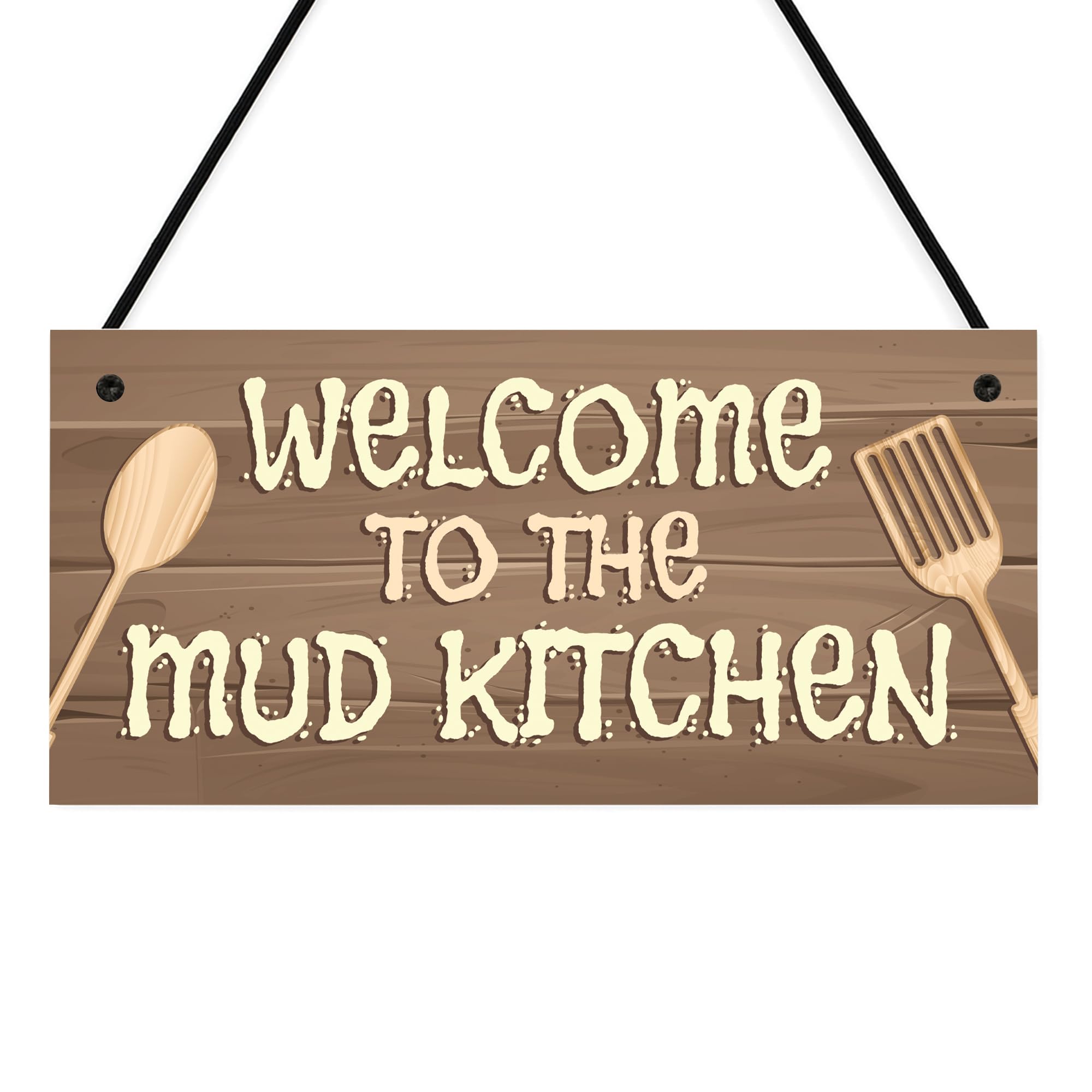 Red Ocean Mud Kitchen Welcome Sign For Kids Outdoor Garden Mud Kitchen Decor Messy Play Area Sign For Son Daughter Novelty Playhouse Plaques