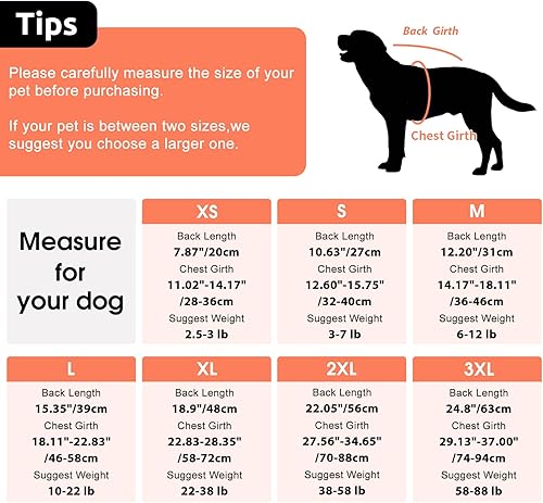 Miniatura 16 de SAWMONG Traje de recuperación para perros, traje de recuperación para perros después de la cirugía, traje quirúrgico de esterilización para perros
