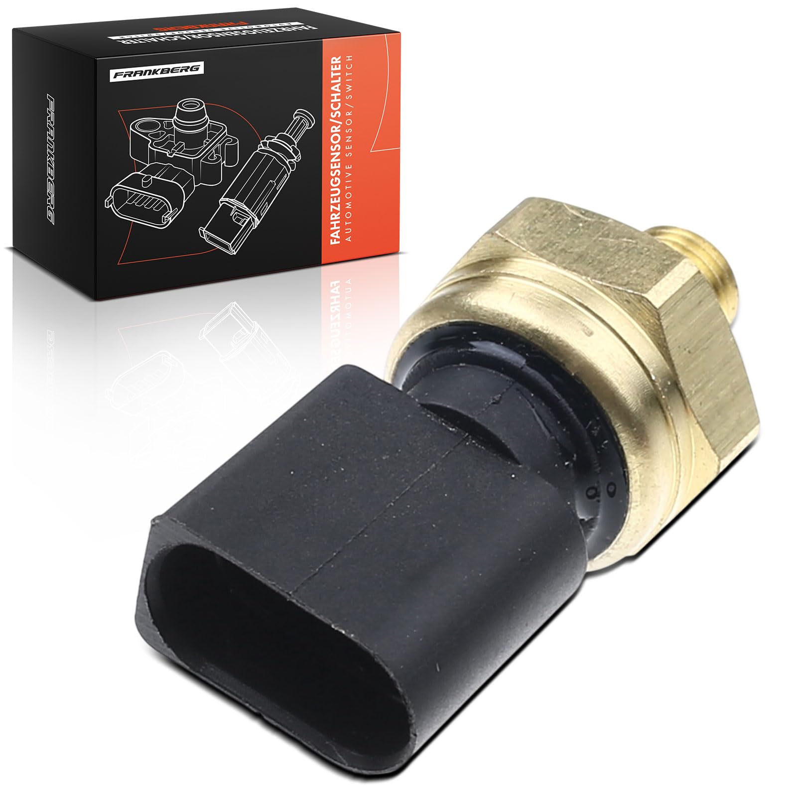 Frankberg Capteur de pression de carburant 03C906051A | Compatible avec: Polo 9A 9N, Golf IV Variant 1J5, T.o.u.r.a.n 1T1 1T2, CC 358, Golf Plus 521 5M1, O.c.t.a.v.i.a II 1Z3