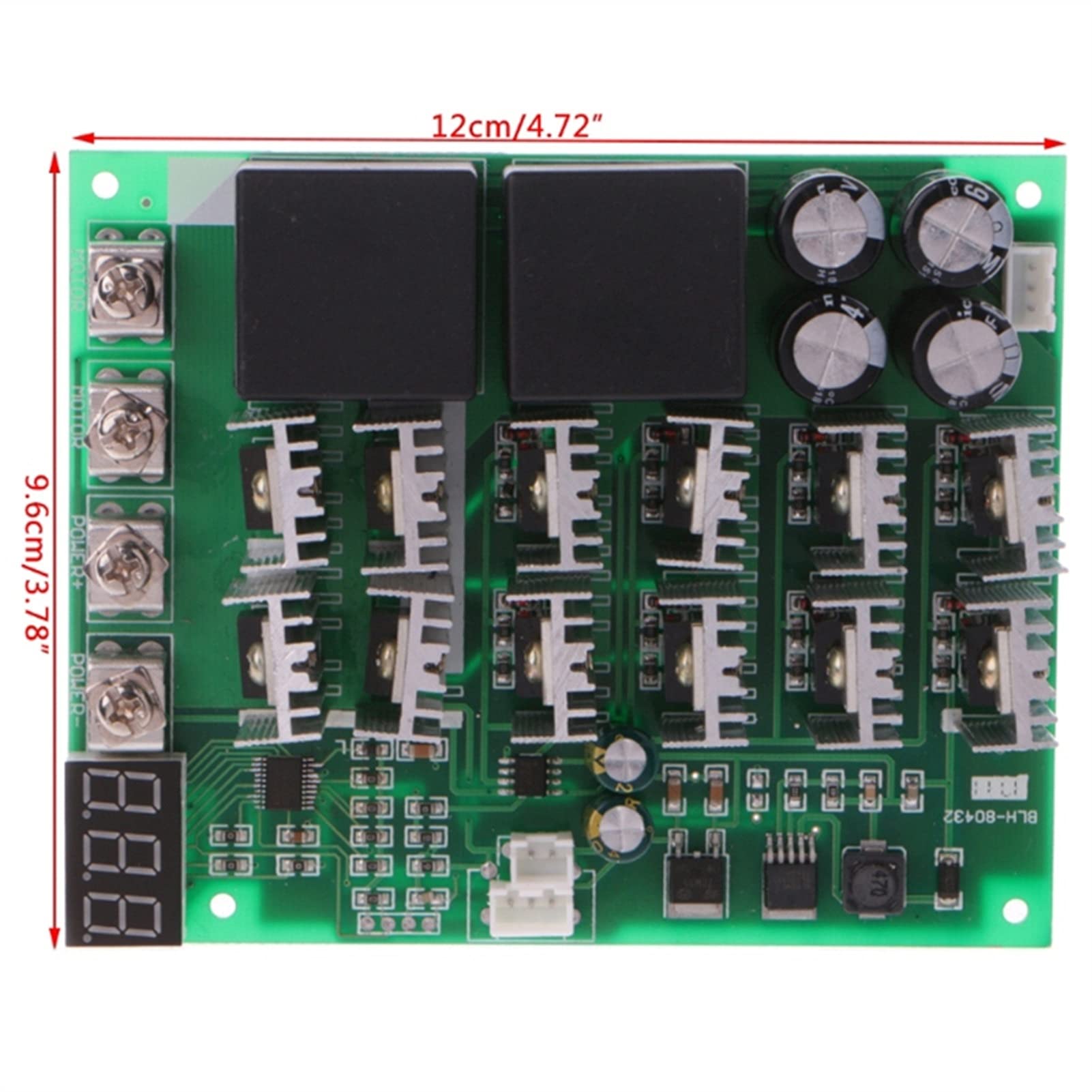 Cxiang-Motor DC 12V 24V 36V 48V 55V 100A Controlador de Velocidad del Motor PWM HHO RC Interruptor de Control inverso con Pantalla LED, Fácil de Instalar
