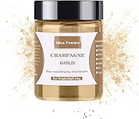 LightStone 60g Champagne Gold Mica Powder for Epoxy Resin, Soap, Nails, Bath Bombs - Non-Toxic Pearl Pigment Dye