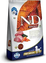 N&D Brown para Cães Adultos de Raças Mini e Pequenas Sabor Cordeiro, Spirulina e Cenoura 2Kg