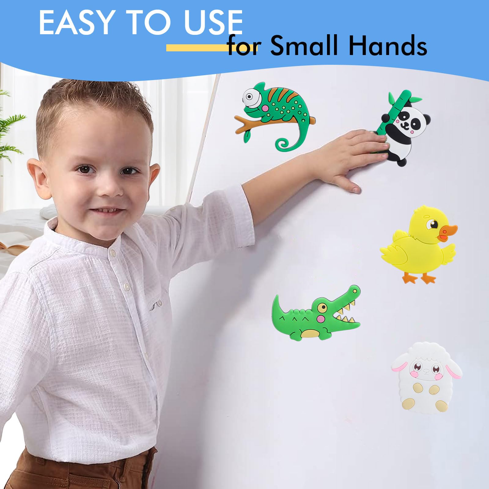 Fridge Magnets for Kids Wild Animal,Cute Vivid Animals Refrigerator Magnets for Kids Soft Back Magnetic Animals for Fridge,Toddler Magnets for Refrigerator (16PCS - Image 4