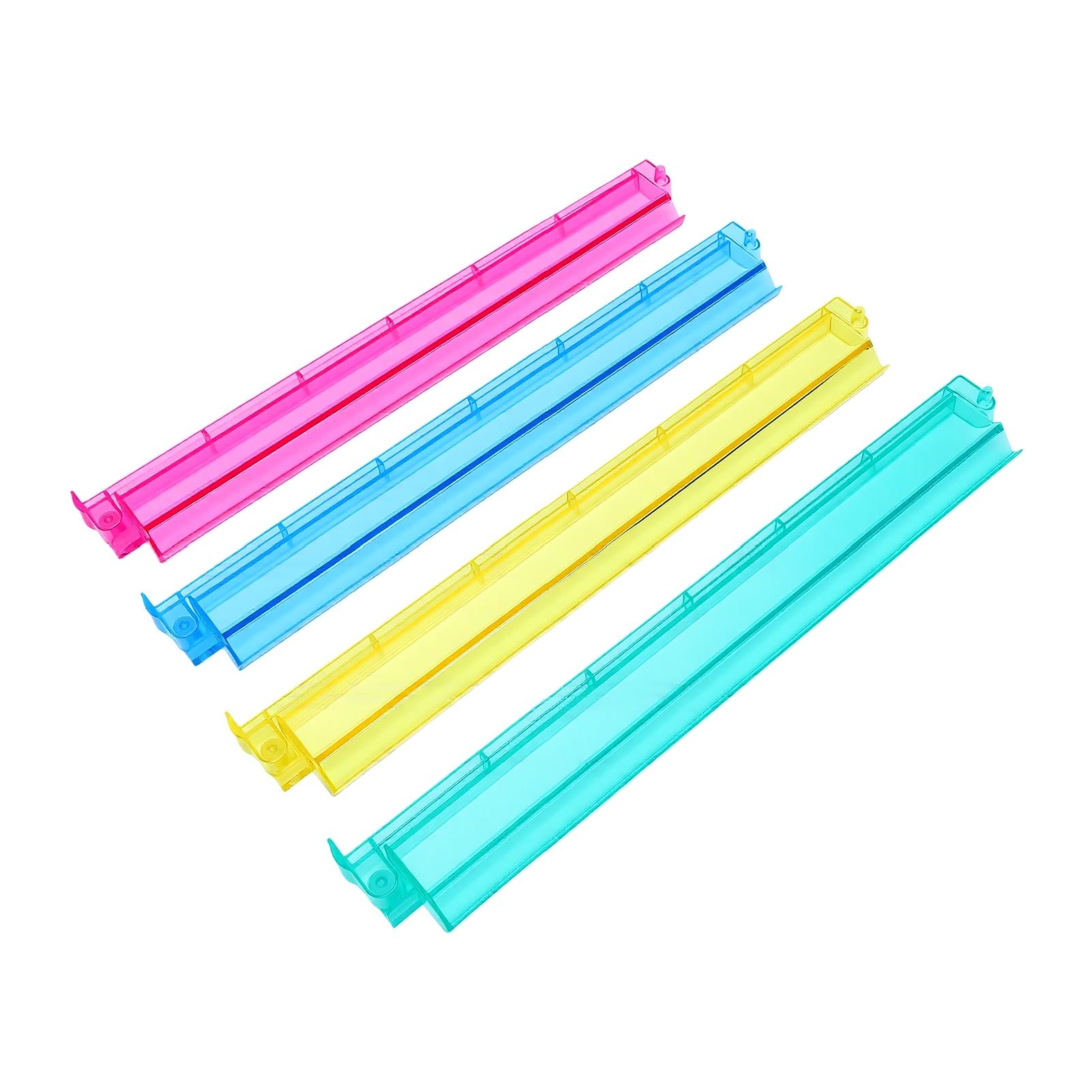 4 Pièces Support de Tuiles de Mahjong de 18 Pouces avec Poussoir pour