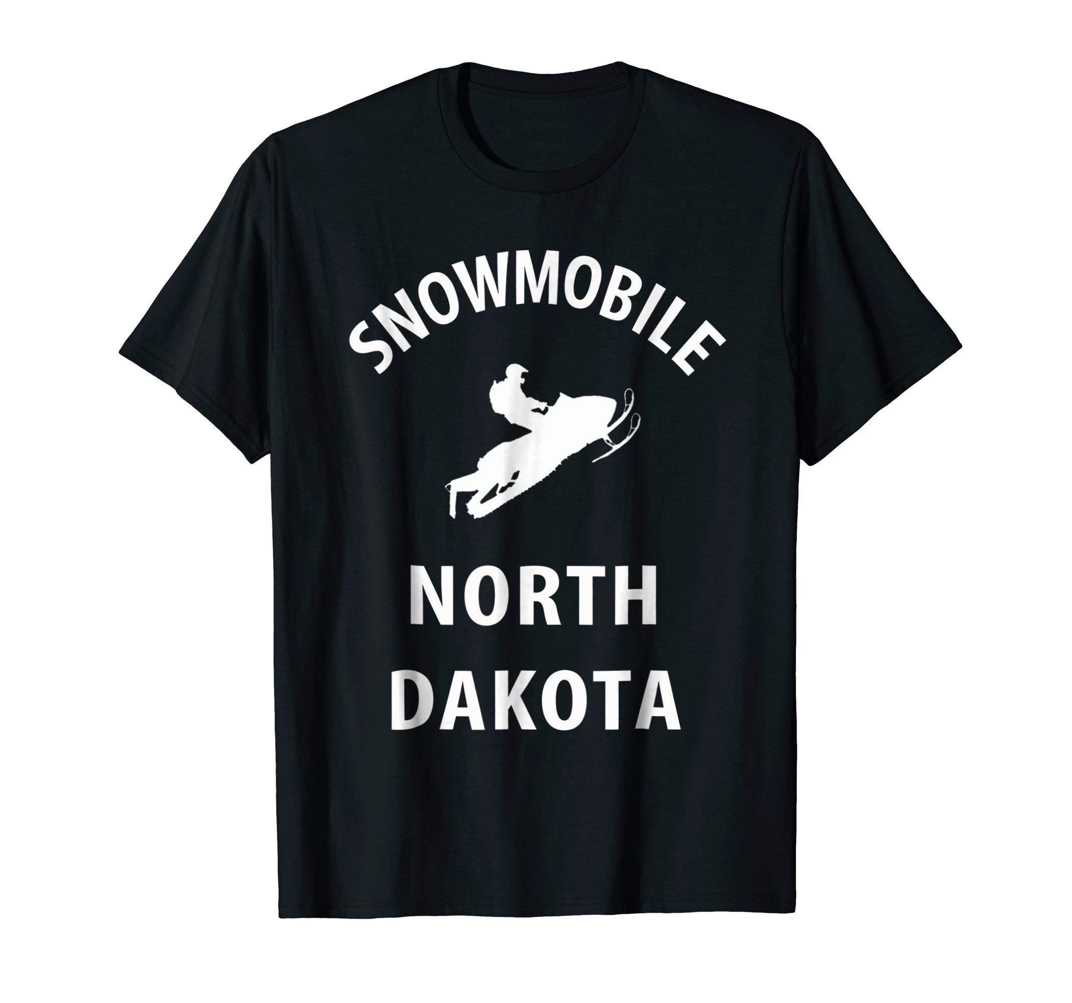 Snowmobile North Dakota Tshirt with Saying Many Colors