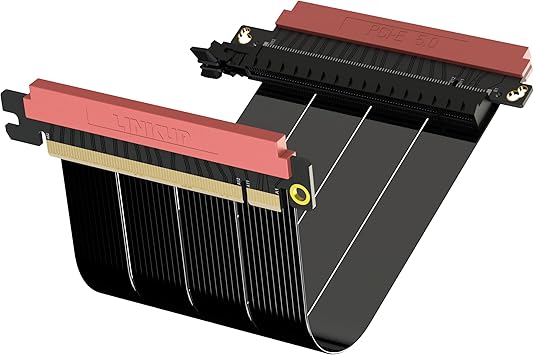 LinkUp PCIe 5.0 X16 Straight Riser Cable