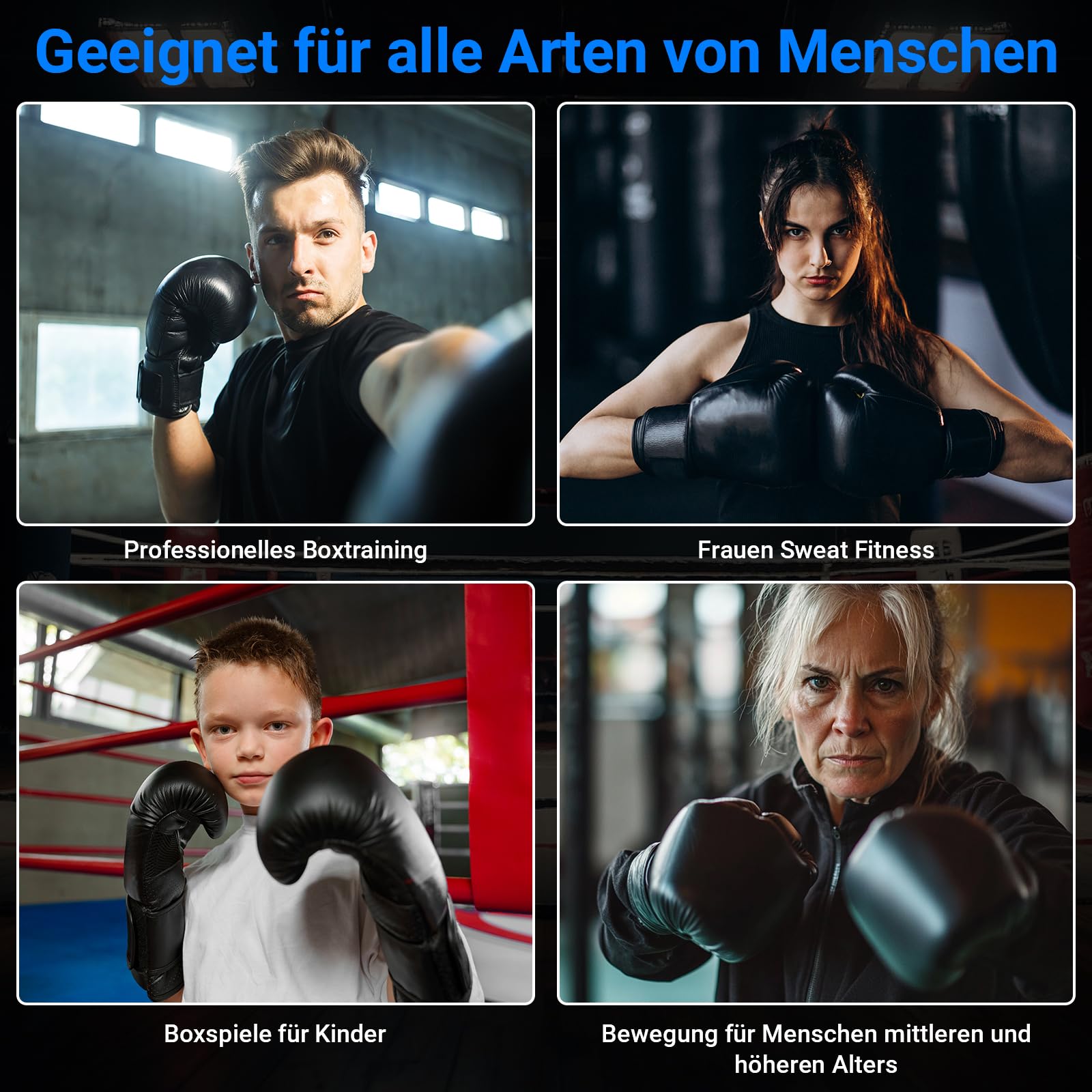HotHands Music Boxing Machine, LED Elektronische Musik Boxing Machine mit Boxhandschuhen, Musik Boxen Trainingsgerät für Erwachsene und Kinder, Musik Boxmaschine Unterstützt Bluetooth