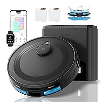 Lefant M2 Plus Robot Aspirapolvere Lavapavimenti con Mappatura, 6000Pa, Stazione di Raccolta 2,5L, Navigazione Laser dToF +Ostacoli PSD, Pulizia Personalizzata, WiFi, App, Alexa