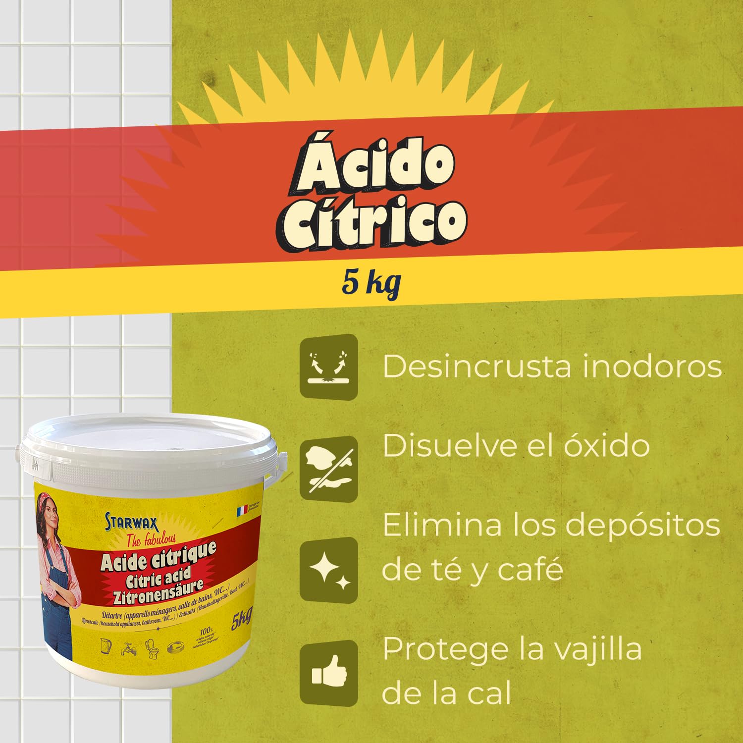 STARWAX FABULOUS Ácido cítrico 5 kg