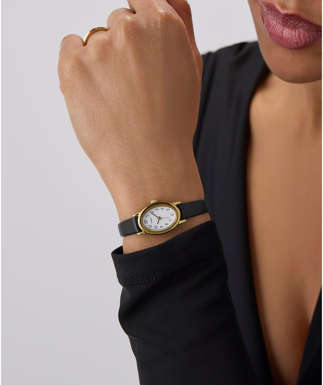 Timex Women's Cavatina Watch - TPearl Dial Gold-Tone Case - Image 3