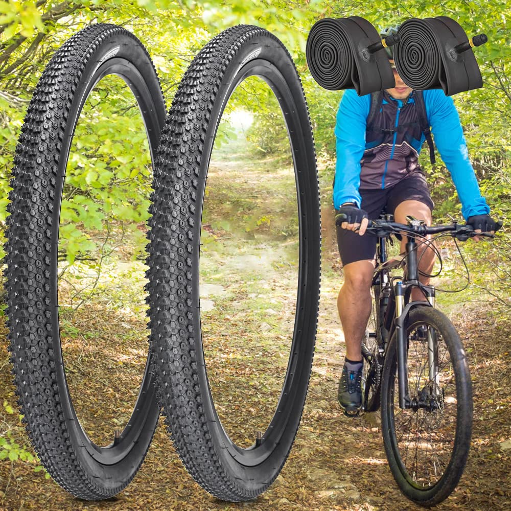 SIMEIQI 2 Pack 26"x2.125" Beach Cruiser Bike Tires Cream Wall Colorful (26x2 .125, Cream-2 Tires 2 Levers - View #4
