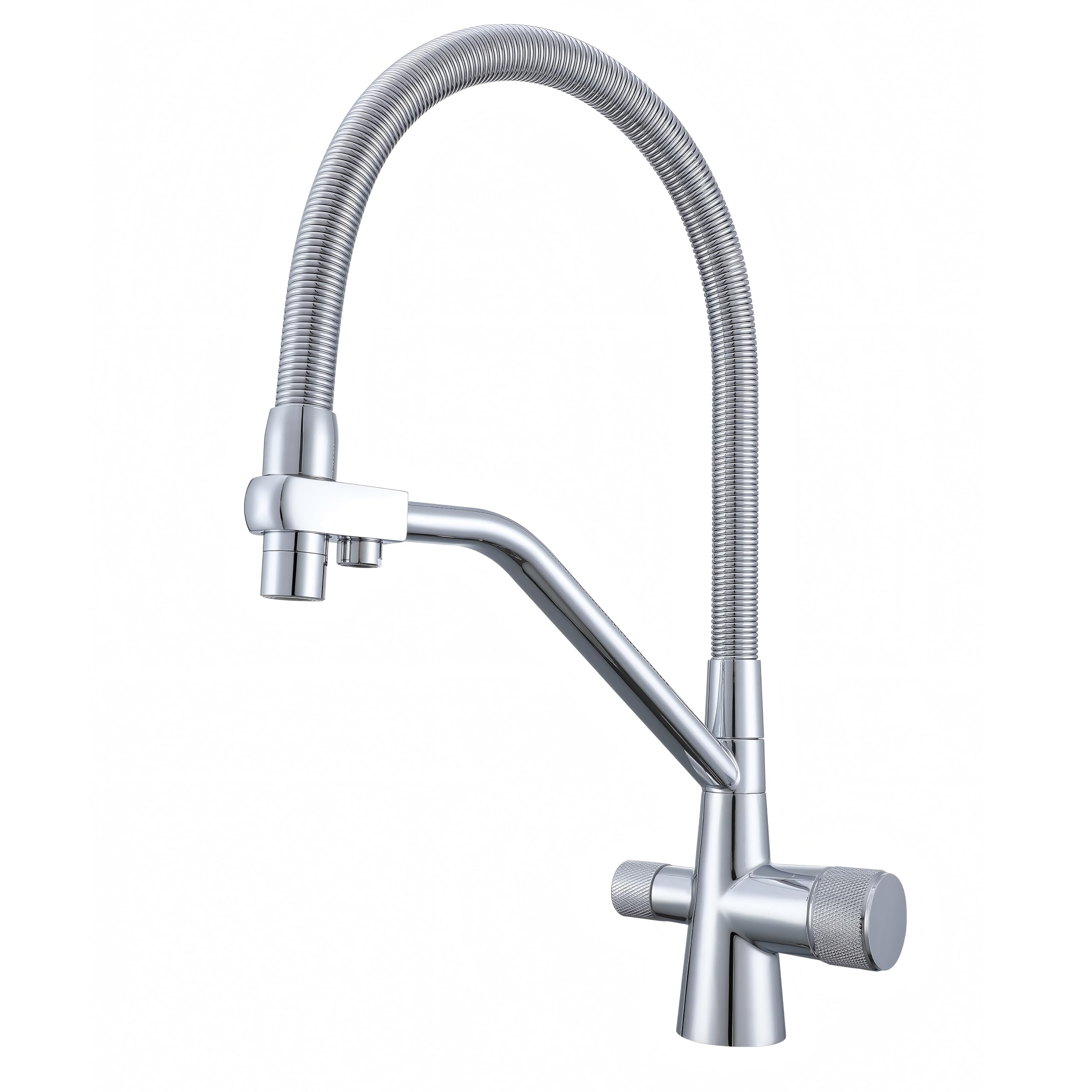 Rubinetto 3 Vie Per Depuratore,rubinetto Tre Vie Per Depuratore Acqua,Rubinetto Per Cucina A Girevole A 360°,Miscelatore Per Lavello Con Beccuccio Flessibile Rubinetto Per Lavello Da Cucina