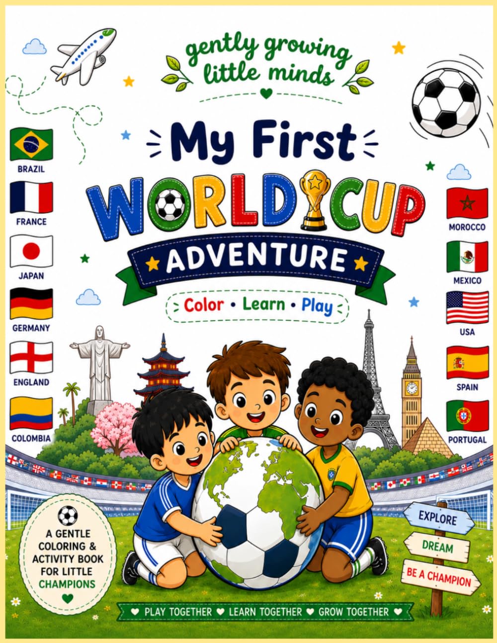My First World Cup Adventure.: Color, Learn & Play Soccer Around The World. (Gently Growing Little Minds)