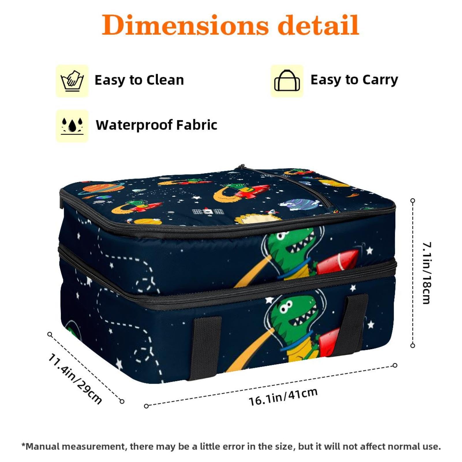 Grand sac à déjeuner isotherme pour homme et femme, double couche, étanche, étanche, réutilisable, sac fourre-tout pour le travail, l'école, le pique-nique, la plage, le camping, les voyages, motif