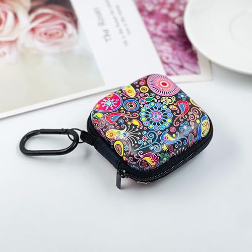 Miniatura 2 de Estuche cuadrado para auriculares con organizador de auriculares, funda portátil de EVA con mosquetón para AirPods Beats Bose Galaxy Buds 3, bolsa