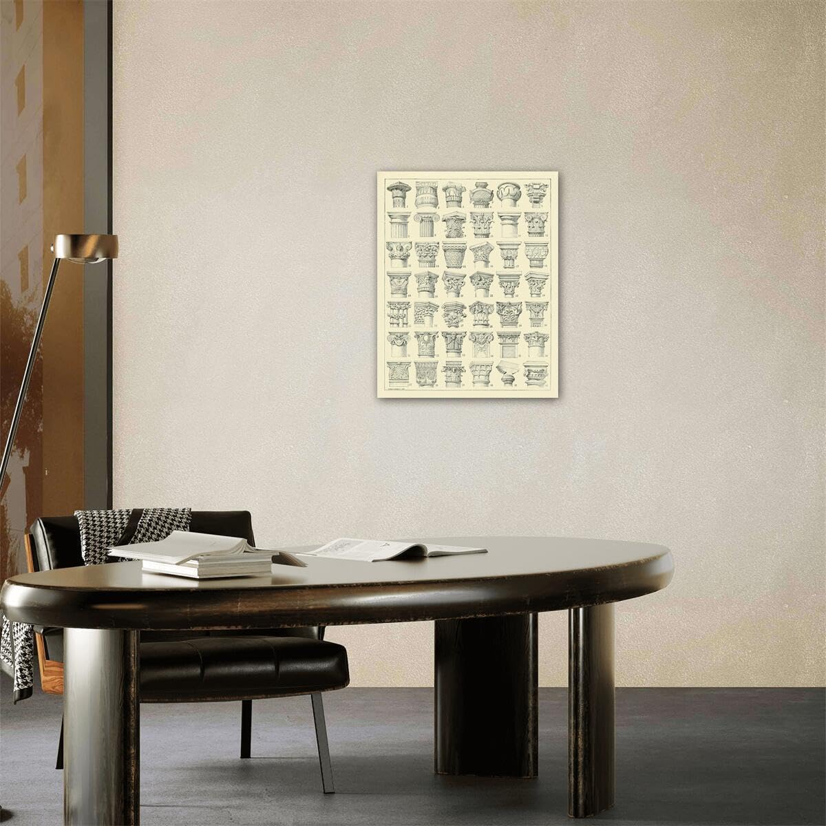 Meishe Art Vintage Colonna romana Poster Stampa Antica Grafico architetturale Elementi Illustrazione Collection Identification Reference Club Home