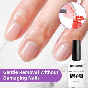 JODSONE 18ml Gel Nail Polish Remover, Professional Gel Polish Remover, No Soaking or Wrapping Required, Quick and Easy Removal in 2-5 Minutes