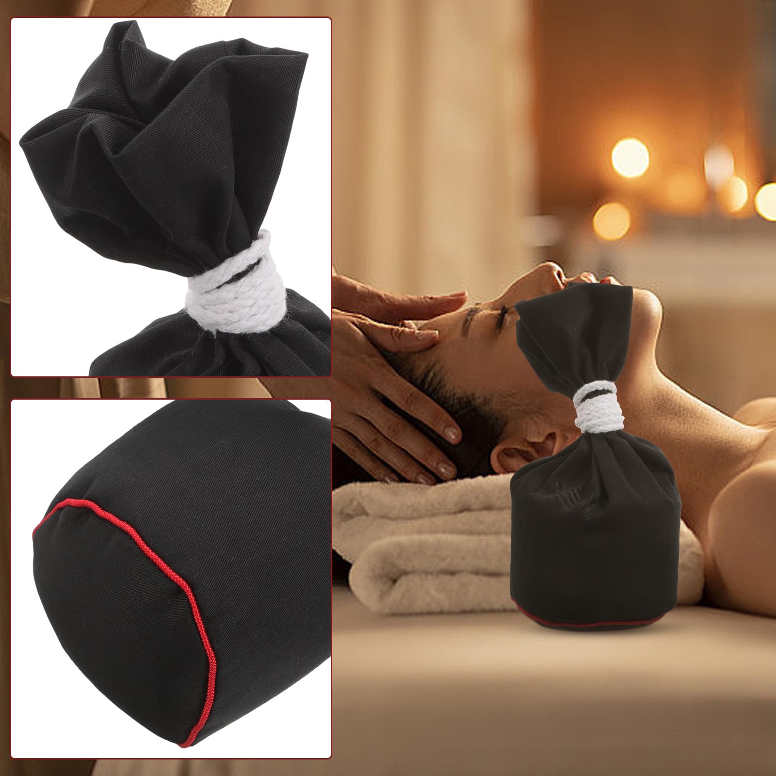 2 Stück Natürlicher Wärmebeutel aus Stoff mit Massagefunktion und Heißer Kompresse für Massage und Moxibustion im Wellnessbereich