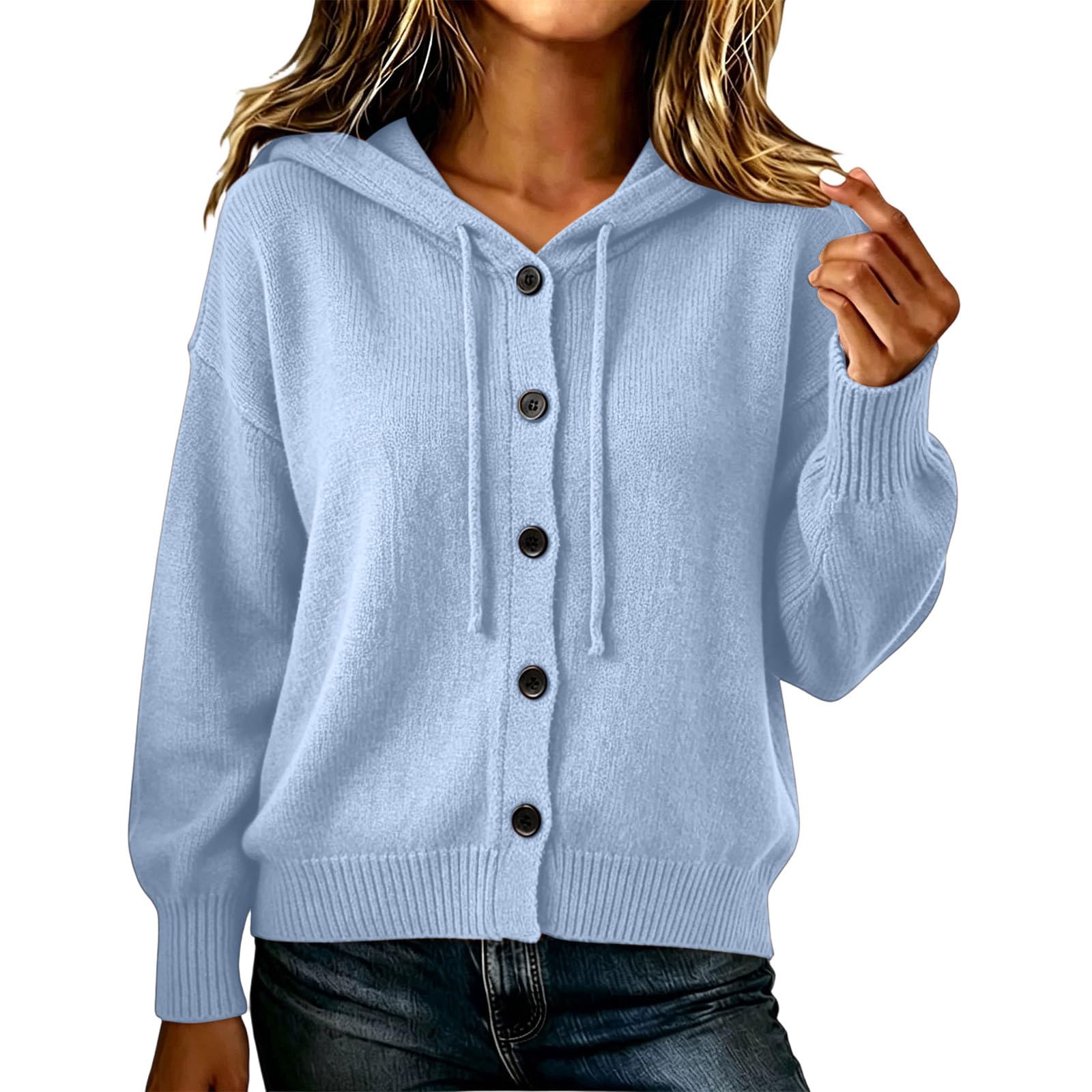Gilet Femme Tricoté, Fermeture Boutonnée, Manches Longues, Format Court