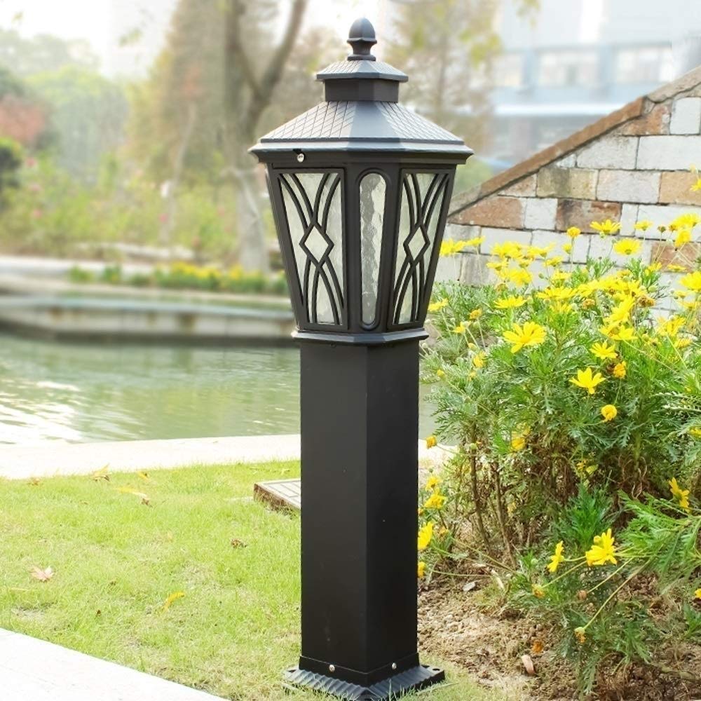 Wodoodporna lampa słupowa IP54 do użytku na zewnątrz, klasyczna lampa aluminiowa w stylu retro, dekoracja willi, ogrodu, trawnika, ulicy, alejki, słupa, latarni E27, stad,