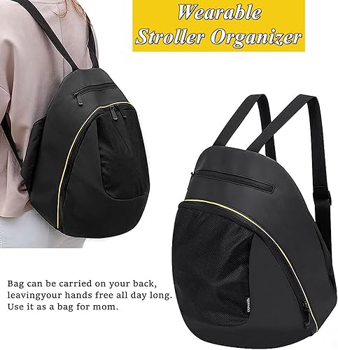 Miniatura 3 de Bolsa de almacenamiento exclusiva con clip compatible con asiento de coche Doona, organizador antideslizante con correas para el hombro, accesorios