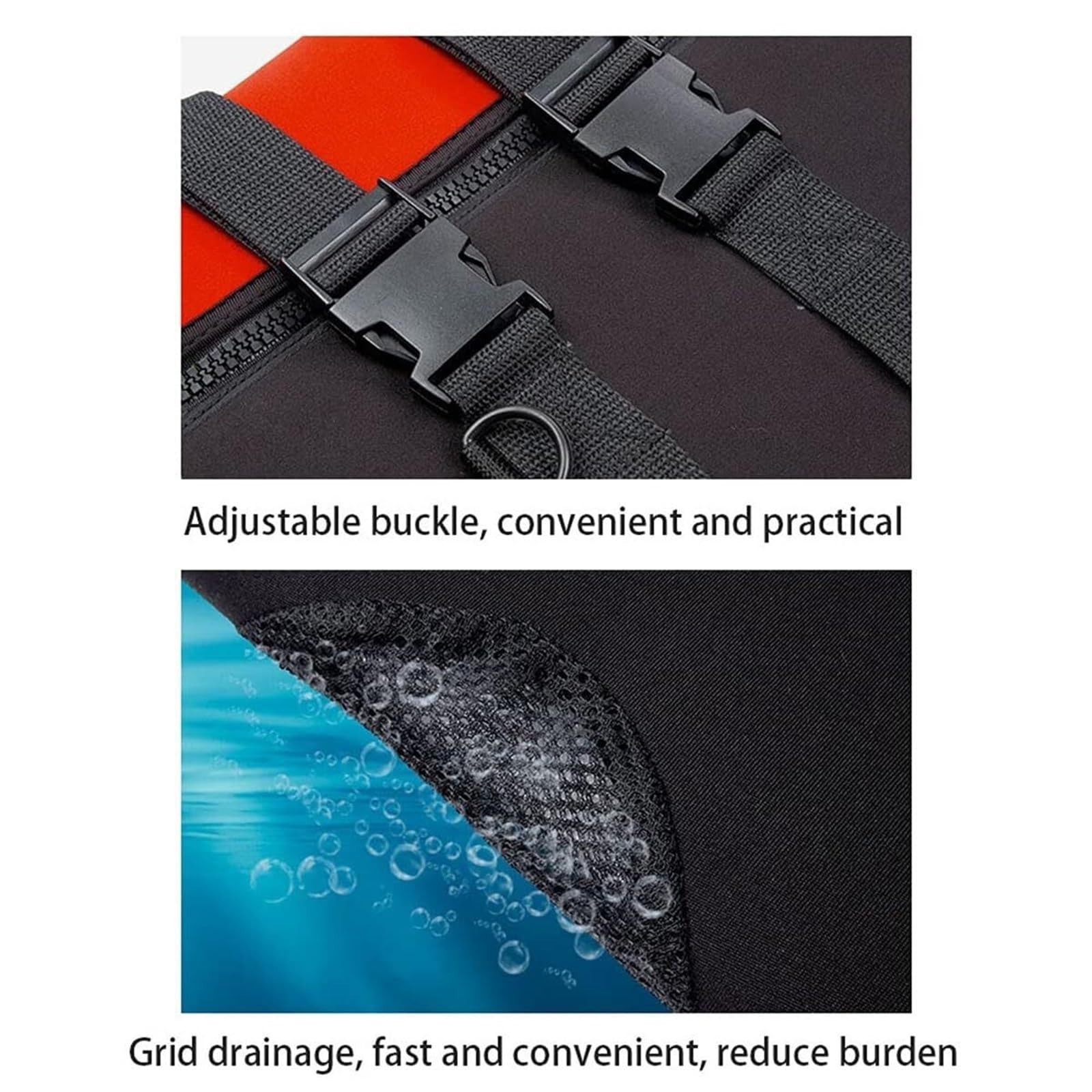 Chaqueta de surf de neopreno ajustable para kayak, barco, natación