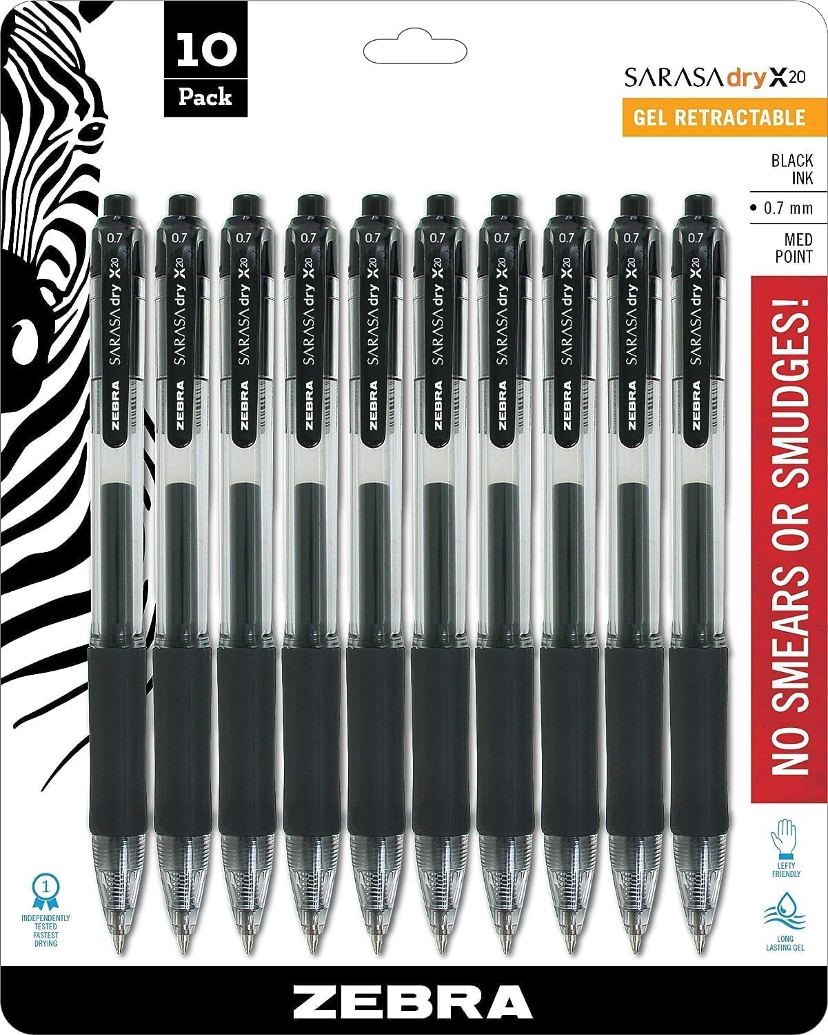Amazon.com: Zebra Pen Sarasa Dry X20 Retractable Gel Pen, Medium